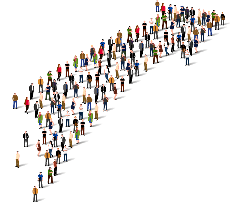 Crowd – Pfeil transparent Crowd - Pfeil