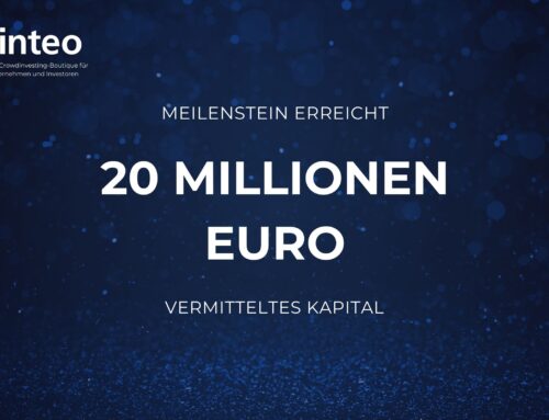 20 Millionen Euro vermitteltes Kapital.